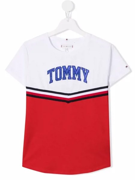 Tommy Hilfiger Junior футболка с вышитым логотипом