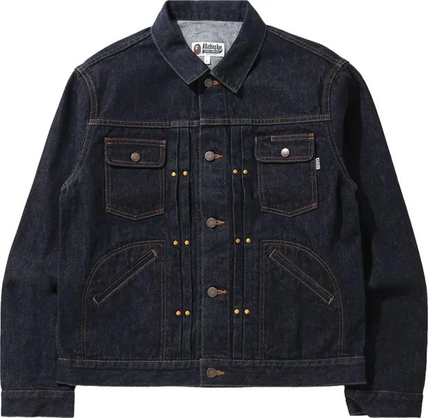 Куртка BAPE Champion Denim Jacket 'Navy/Indigo', синий