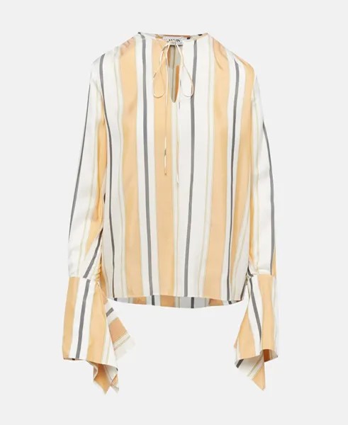 Шелковая блузка-рубашка Lanvin, желтый