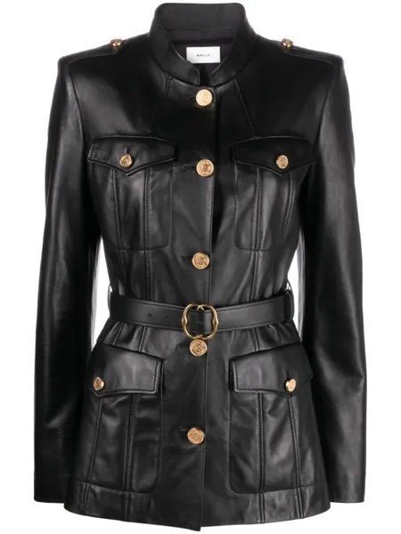 Bally куртка с поясом, черный
