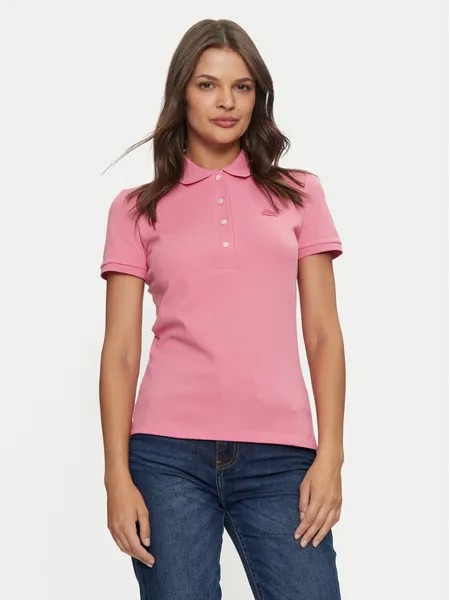 Рубашка-Поло узкого кроя Lacoste, розовый