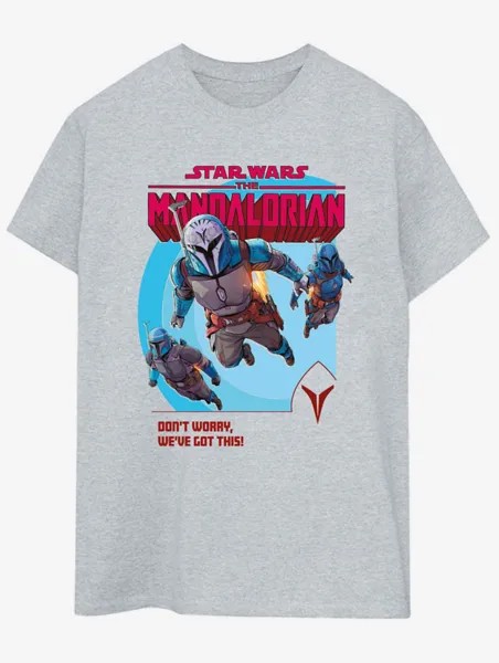 Серая футболка для взрослых NW2 The Mandalorian Got This Slogan George., серый