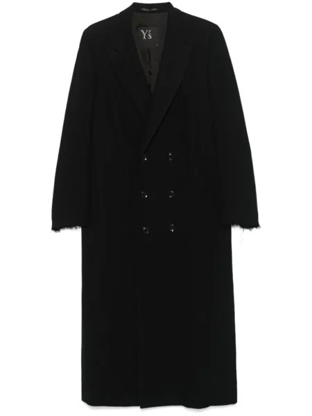 Yohji Yamamoto двубортное пальто, черный