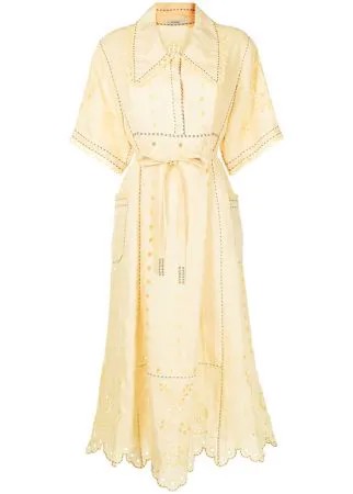 Vita Kin платье-рубашка миди Charlotte с английской вышивкой