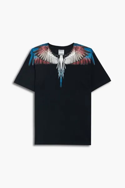 Футболка из хлопкового джерси с принтом MARCELO BURLON, синий