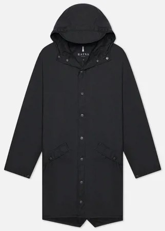 Мужская куртка дождевик RAINS Long Jacket, цвет чёрный, размер M-L