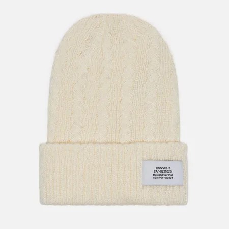 Шапка thisisneverthat Cable Beanie, цвет белый