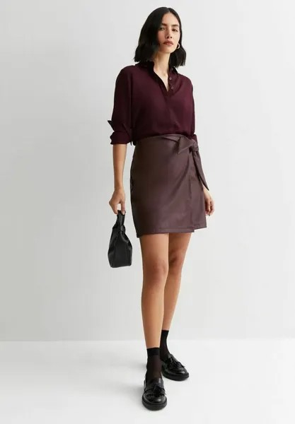 Рубашка Long Sleeve New Look, цвет burgundy