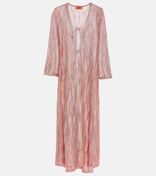 Жаккардовое пляжное платье Missoni, розовый