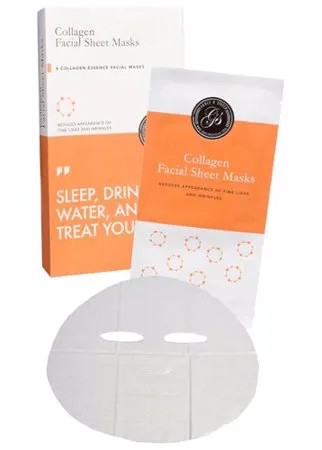 Grace & Stella Маска тканевая для лица с коллагеном Collagen Facial Sheet Masks, 28 мл, 6 шт.