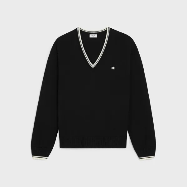Джемпер CELINE Triomphe V-Neck, черный