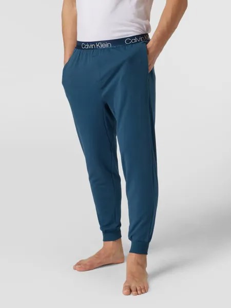 Спортивные брюки с поясом с логотипом Calvin Klein Underwear, темно-синий