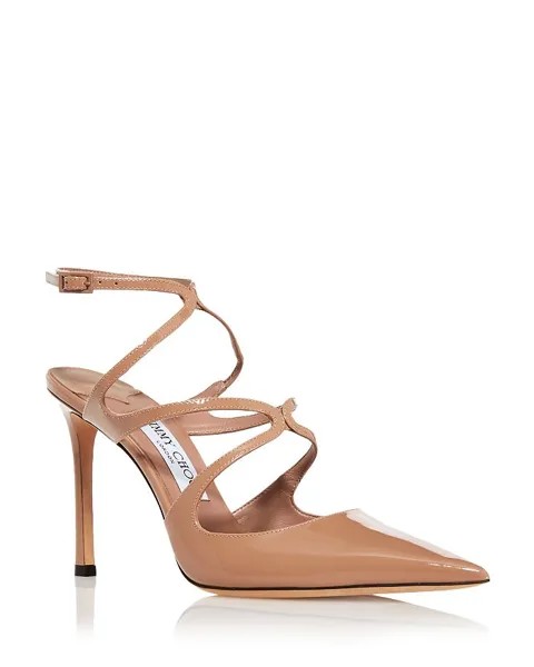 Женские туфли-лодочки Azia 95 на высоком каблуке с ремешком на пятке Jimmy Choo