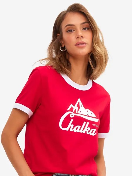 Футболка женская туристическая Chalka, Красный