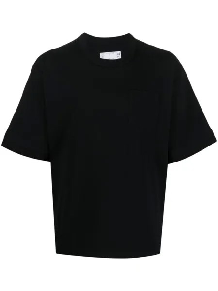 Sacai футболка с короткими рукавами, черный