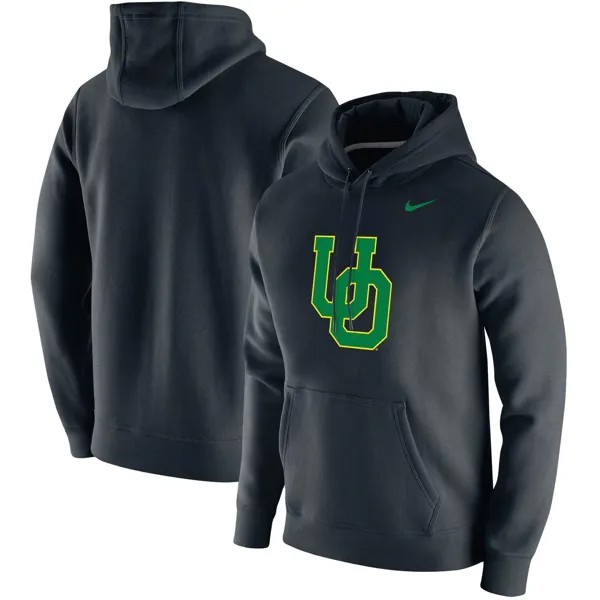 Мужской черный пуловер с капюшоном и логотипом Oregon Ducks Vintage School Nike