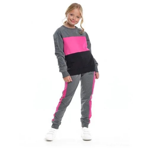 Спортивный костюм для девочки Mini Maxi, модель 5049, цвет темно-серый, размер 152