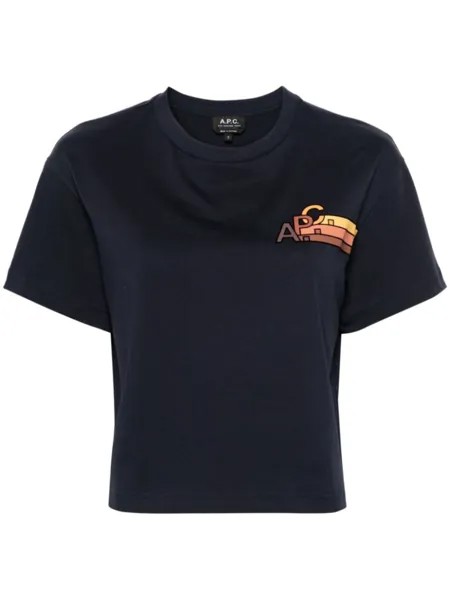 A.P.C. футболка Sonia с логотипом, синий