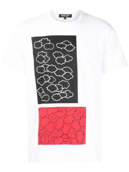 Comme des Garçons Homme Deux футболка с графичным принтом, белый