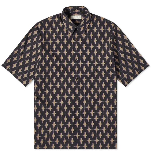 Рубашка Dries Van Noten Clasen Short Sleeve Poplin, цвет Petrol