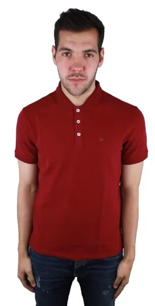 8N1F12 0393 мужская рубашка-поло Emporio Armani, красный