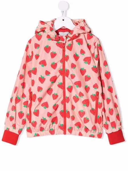 Stella McCartney Kids куртка с капюшоном и принтом