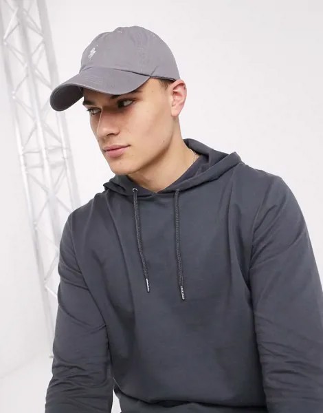 Серая кепка с логотипом Polo Ralph Lauren-Серый