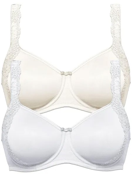 Бюстгальтер с косточками SUSA 2er Pack Minimizer BH mit Bügel London, цвет Champagner Weiss