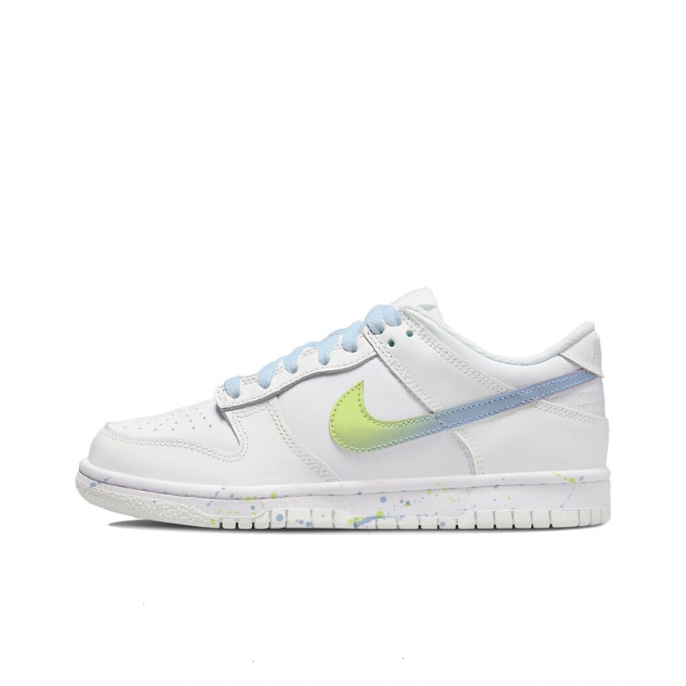 Кроссовки Nike Dunk Skateboarding Shoes Women's Low-top Eveblue/Techgreen/Iolite, зеленый