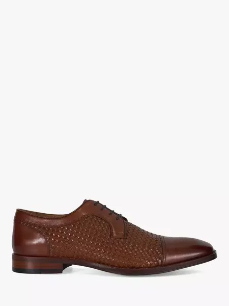 Оксфорды Dune Stimuli Leather Woven Toecap, цвет tan