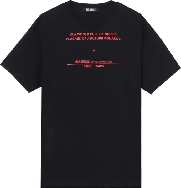 Футболка Raf Simons Solemn X Oversized T-Shirt 'Black', черный