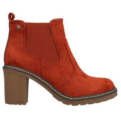 Corkys Rocky Round Toe Chelsea Boots Womens Orange Casual Boots 80-9973-RUST