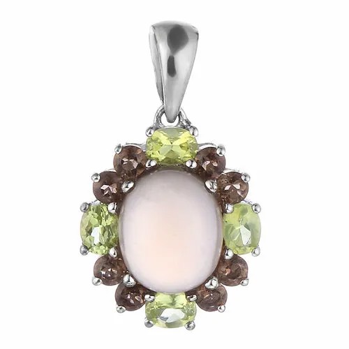 Подвеска ELEMENT47, серебро, 925 проба, раухтопаз