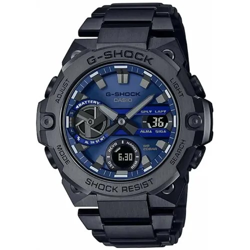 Наручные часы CASIO Часы мужские Casio G-Shock GST-B400BD-1A2, синий, черный