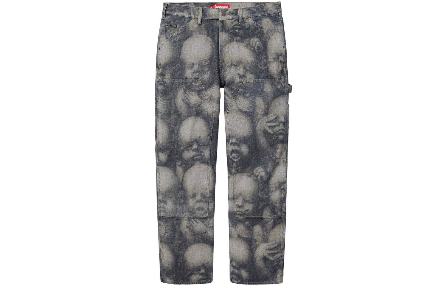 Джинсы X HR GIGER FW23 Co-brand унисекс индиго/обратный индиго Supreme, индиго