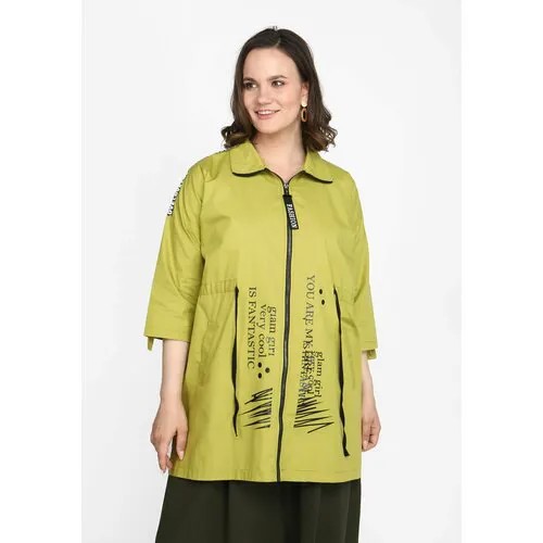 Пиджак , размер 48, зеленый