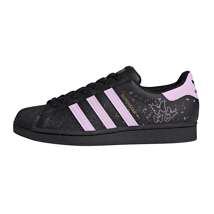 Кроссовки adidas originals Superstar Skateboarding Shoes Unisex Low-top Black/Pink, черный/розовый