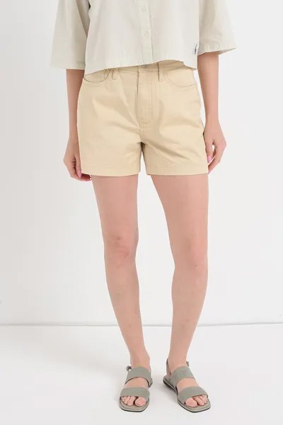 Короткие джинсы с высокой талией Calvin Klein Jeans, коричневый
