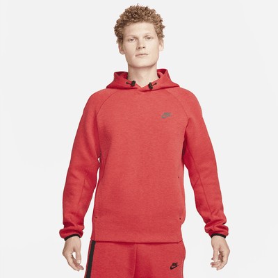 Худи Nike Sportswear Tech Fleece, цвет Light University Red Heather/Black