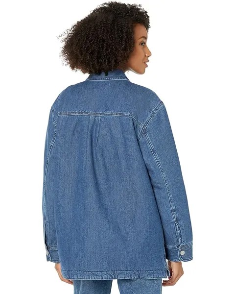 Куртка Madewell Quilted-Lining Denim Shirt-Jacket, цвет Hillbrook Wash