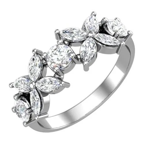 Кольцо POKROVSKY кольцо из серебра 1100757-00775, серебро, 925 проба, родирование, размер 18, бесцветный
