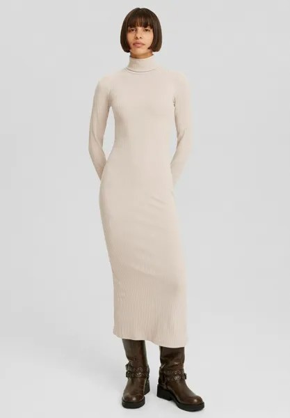 Вязанное платье Bershka, песочный