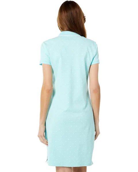 Платье U.S. POLO ASSN. Dot Polo Dress, цвет Easy Turquoise