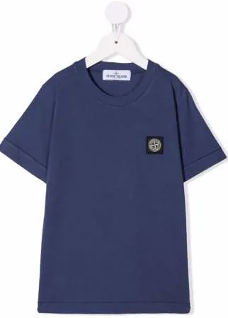 Stone Island Junior футболка с нашивкой-логотипом