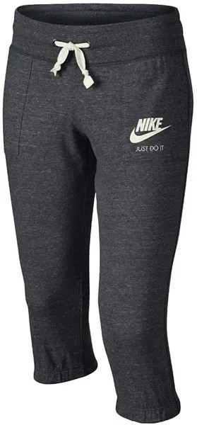 Брюки-капри Nike Youth Girls Gym Vintage Heather Grey/White маленького размера