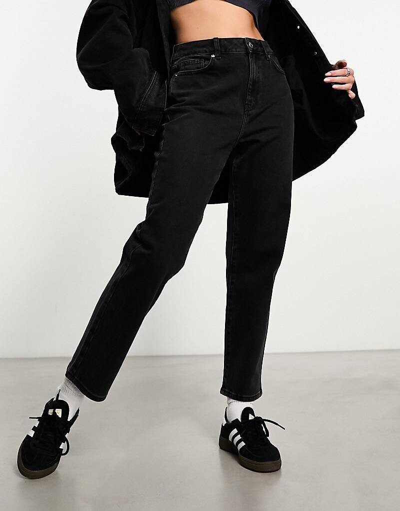 Черные прямые джинсы New Look