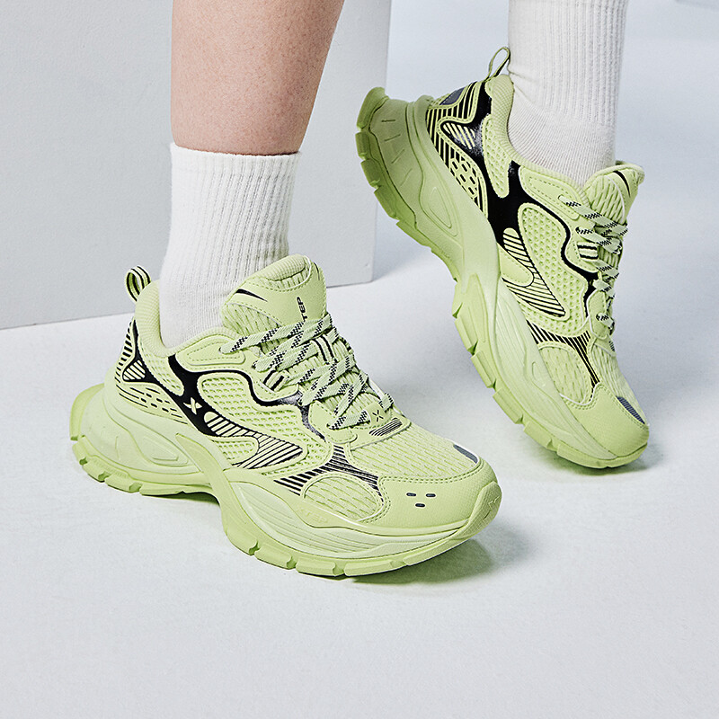 Кроссовки XTEP Basque Lifestyle Shoes Women's Low-top Matcha Light Green, зеленый