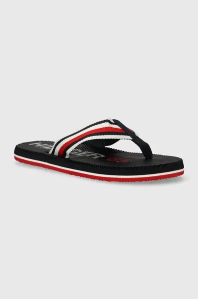 САНДАЛИИ С МАССАЖНОЙ НОЖКОЙ OLY BEACH Tommy Hilfiger, темно-синий