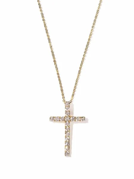 AS29 колье Cross из желтого золота с бриллиантами