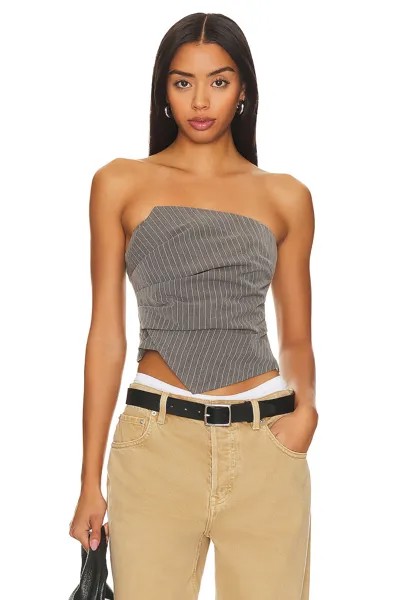 Топ superdown Rianna Strapless, цвет Grey Stripe